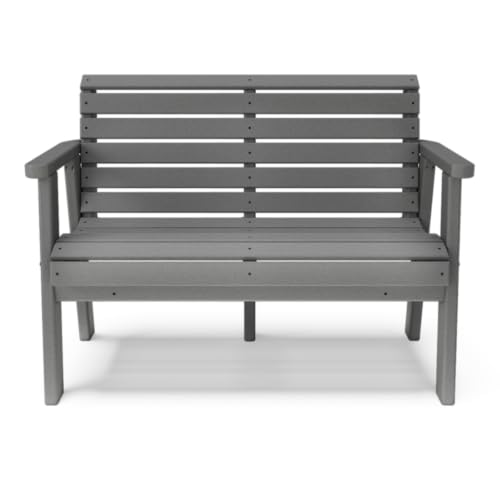 BY THE YARD 48" Garden Bench (Gray) - color: Grey