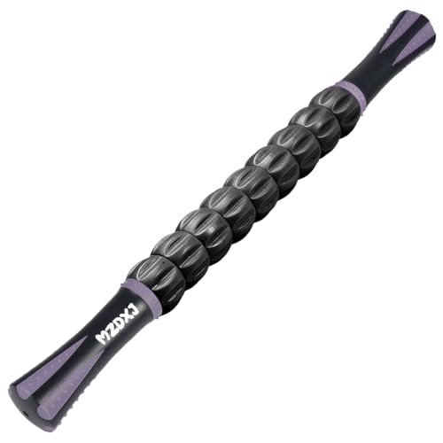 Muscle Roller Massage Roller Stick- (Dark Purple) | Lymphatic Drainage & Body Sculpting, Handheld Physical Therapy & Recovery Tool - color: Dark Purple