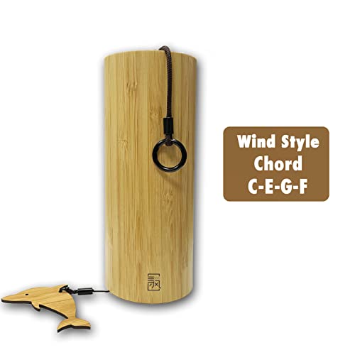LingTing Bamboo Wind Chimes for Sound Healing, Meditation, Relaxing Emotions, Chord Wind Chimes Hand-Cranked Unique Decor Gardening Gift for Outdoor Decoration