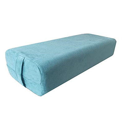 NGT new guide steps Yoga Bolster Pillow for Meditation and Support - Rectangular Yoga Cushion Foam Wedges Washable Suede Pillowcase for Men and Women with Carry Handles.…