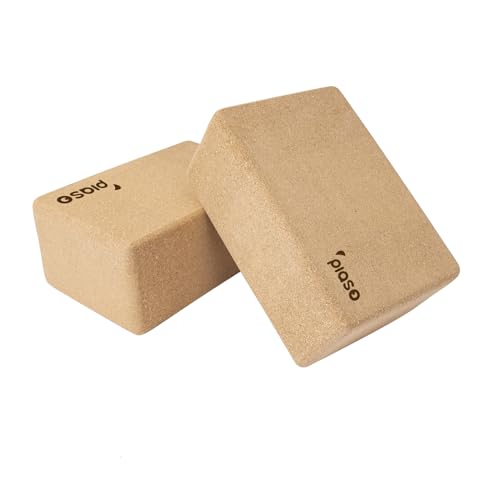 Cork Yoga Block 2 Pack for Pilates, Non-Slip & High Density Blocks