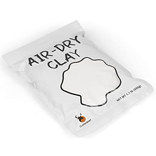 Cutedeer White Air Dry Clay, 1.1lb Foam Modeling Clay, Soft Squishy Molding for Kids Adults, Arts & Crafts Project Slime Supplies(1.1lb - 1 Pack, White) | Soft Molding for Kids Adults, Arts & Crafts Project Slime Supplies(1.1lb - 1 Pack, White) - color: W
