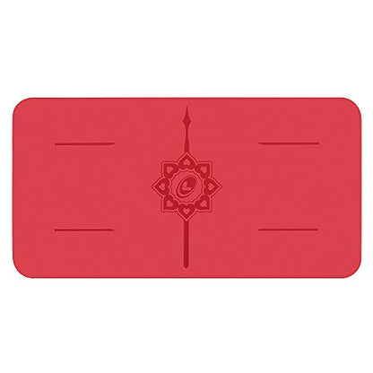 Liforme Yoga Pad - Revolutionary Alignment System, Advanced Non-Slip Grip | Eco-friendly, Non-Toxic, Sweat-Resistant, 4.2mm thick pad for knee, elbow and hand support during Yoga, Free Yoga Bag - color: Red
