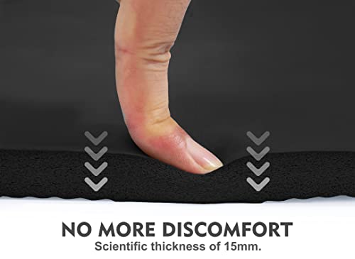 Ewedoos Yoga Knee Pad Cushion - Non-Slip Mat for Floor Exercises - Yoga Mat Accessory - color: Black