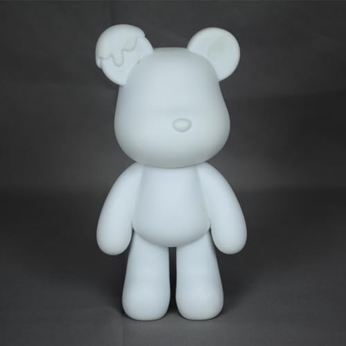 Fluid Bear Painting Figurine, DIY Bear Figure for Home Decoration (8 Inch, Blank Mold) - size: 8 Inch