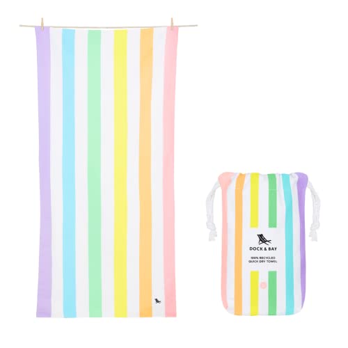 Dock & Bay Quick Dry Beach Towel - Summer - Unicorn Waves - Large - color: Summer - Unicorn Waves, size: Large (160x90cm, 63x35")