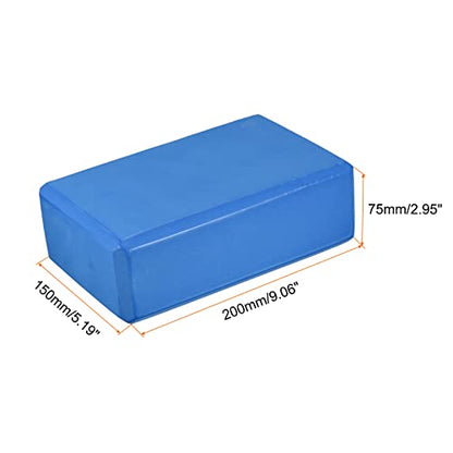 uxcell Yoga Block-Light Weight High-Density EVA Foam Brick for Beginners, Yogis, Pilates, Meditation - color: Blue