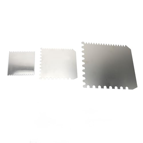 Clay Scrapers, Stainless Steel Scrapers, 3 Pcs Serrated Clay Scrapers, Multipurpose Rib Scraper Tool for Pottery Sculpture Modeling Texturing