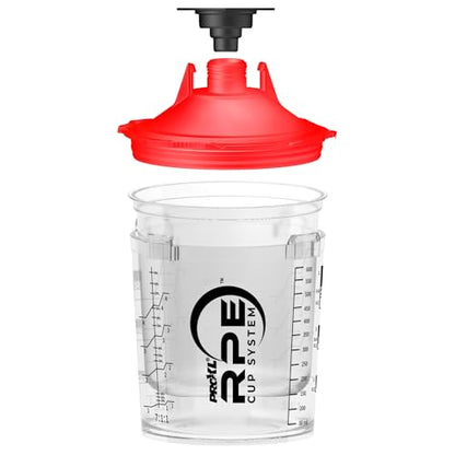 RPE Paint Cup System 27 fl oz – 50 Inner Cups and Lids with 190 Micron Filters, 2 Outer Mixing Cups, 20 Lids – Disposable Spray Gun Cup for Automotive and Industrial Painting - style: 125 Microns Filter