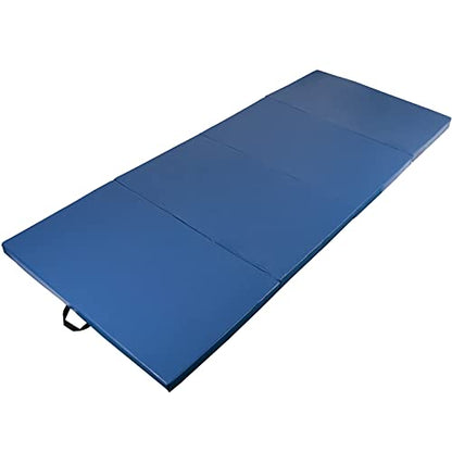 Polar Aurora 4'x10'x2 Thick Folding Gymnastics Exercise Mat Aerobics Stretching Yoga Mats - color: Blue
