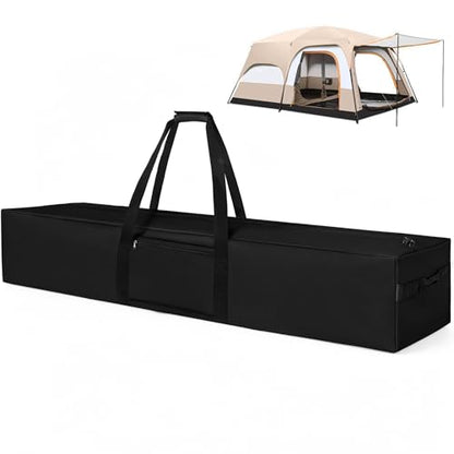 COOLBEBE 83" x 16" x 12" Extra Large Tent Storage Bag - 260L, Black - size: 83"x 16"x 12"