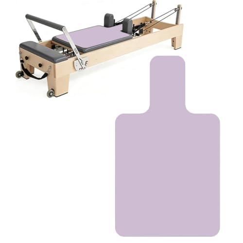 QCWN Non-Slip Pilates Reformer Mat Cover, 39" x 24" Pilates Machine Towel with Headrest Cutout, 0.8mm Sweat-Wicking Micro-Suede Foldable Mat for Female Pilates Enthusiast Exercise Matfor Pilate Training Yoga - color: Purple