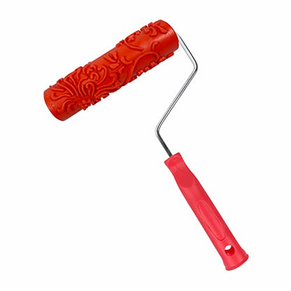 Nichiyo 7'' Texture Roller DIY Decorative Art Pattern Paint Roller Rubber Roller for Walls, Furnitures and Floors Decoration(EG043T) | Embossing Texture Rubber Roller Painting Supplies Pattern Paint Roller Rubber Roller for Walls, Furnitures Decoration(EG