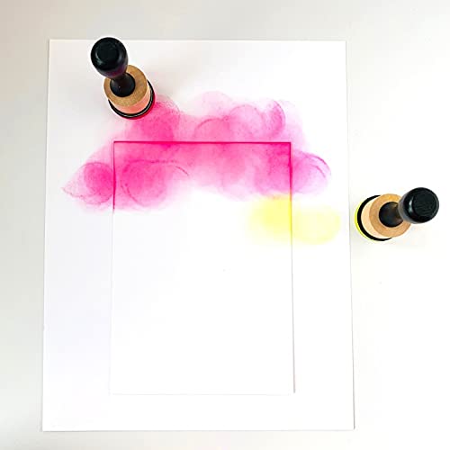 CYFUN DESIGN Mini Ink Paints Mixing Blending Tools with Foams Replacement Refill Foam Set Painting Drawing Art Supplies Handle Ink Tools Crafting Project Scrapbooking Supplies - color: 1 handle + 22 foams