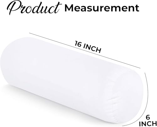 Utopia Bedding Bolster Pillow Inserts, 6x16 Neck roll Pillow, 1 Pack, White - color: White, size: 6x16 Inch (Pack of 1)