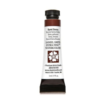 Daniel Smith 284610010 Extra Fine Watercolors Tube, 5ml, Burnt Sienna, 0.17 Fl Oz (Pack of 1) - color: Burnt Sienna
