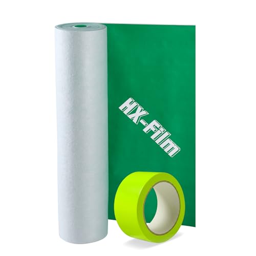 39" x 50' Heavy-Duty Floor Protection | Construction Grade Carpet Protector | Drop Cloth Plastic Film for Hardwood Floors | Waterproof Painters Covering with No Residue (Green) - color: Green, size: 39" x 50'