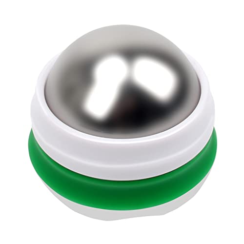 AHIER Cold Massage Roller Ball, Stainless Steel Cold Therapy Relief Tool - color: Green White