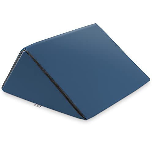 Saloniture Triangle Wedge Massage Table Bolster Under-Knee Pillow, Extra Large - 19 x 12 x 20 x 15.5 Inch - Blue - color: Blue