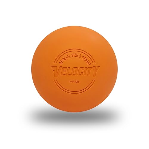 Velocity Lacrosse Balls - 9가지 색상 선택 가능, 1, 2, 3, 6, 18, 60, 120 (케이스) 팩 - color: 주황색., size: 1 Ball, style: 연습용 공