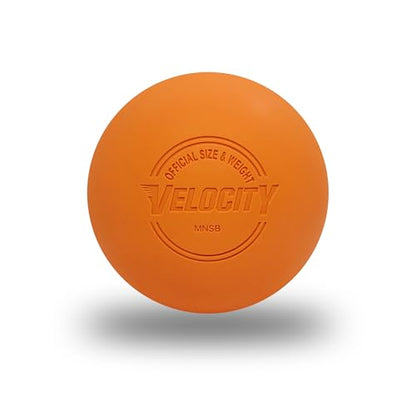 Velocity Lacrosse Balls - 9가지 색상 선택 가능, 1, 2, 3, 6, 18, 60, 120 (케이스) 팩 - color: 주황색., size: 1 Ball, style: 연습용 공