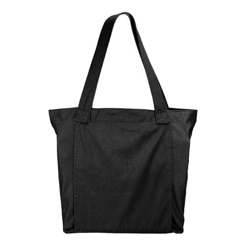 PATIKIL Yoga Mat Bags, Yoga Tote Carrier Shoulder Bag with Mat Pocket Carryall Canvas Tote Yoga Gym Bags - color: Black