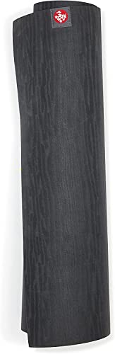 Manduka eKO Yoga Mat - Natural Rubber | Eco-Friendly | Soft Textured Surface| Natural Next-to-Skin Feel - color: Charcoal, size: 71" x 24"