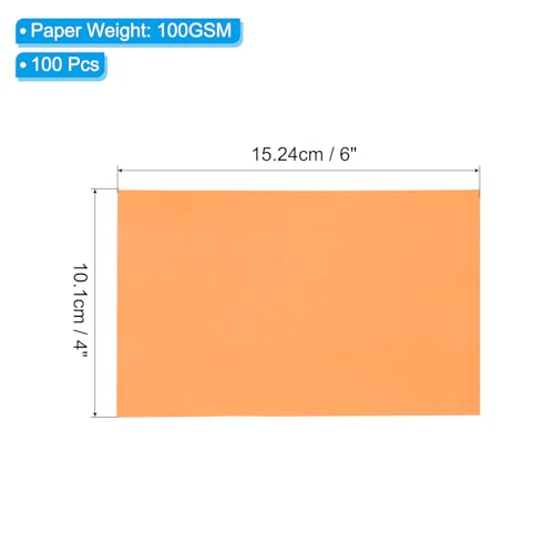 PATIKIL 100 Sheets Vellum Paper 4x6 Orange | Vellum Paper Printable Translucent Paper 100GSM for Invitations Printing - color: Orange