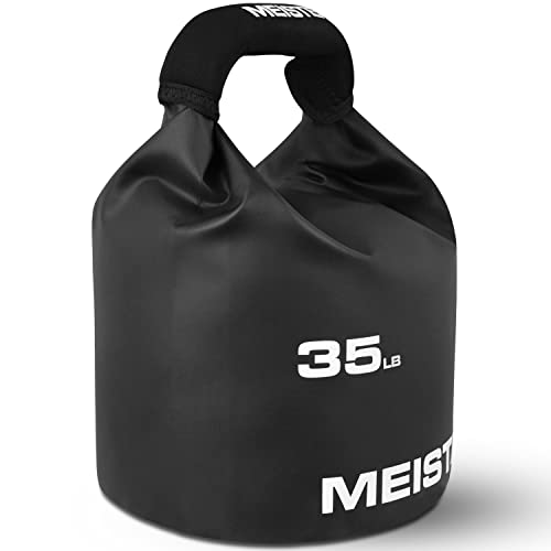 Meister BEAST Portable Sand Kettlebell - Soft Sandbag Weight - 35lb / 15.9kg - Black