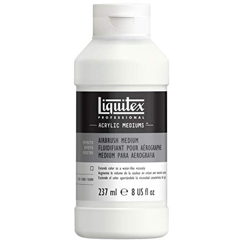 Liquitex Professional Effects Medium , 237ml (8-oz), Airbrush Medium | Reduces Airbrush Clogging & Paint Buildup, Increases Transparency, Makes Paint Behave Like Watercolor, Wash or Stain - color: Airbrush Medium, size: 8 Fl Oz (Pack of 1), style: 8-oz