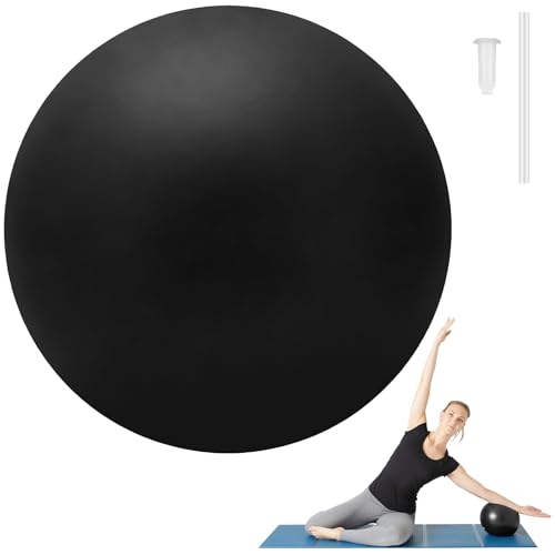 Small Pilates Ball 9 Inch Small Exercise Ball Mini Workout Yoga Balls for Gym Yoga, Core Training, Fitness, Workout, Stability, Improves Balance - color: Black