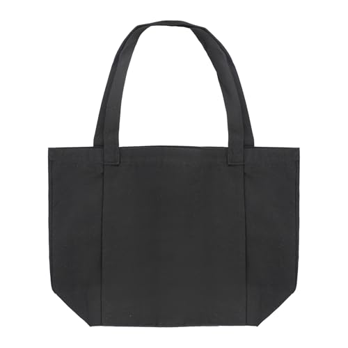 Starsouce Yoga Mat Bag Lightweight Foldable Canvas Tote with Side Sleeve Large Pocket Yoga Mat Carrier for Gym Travel Beach - color: Black