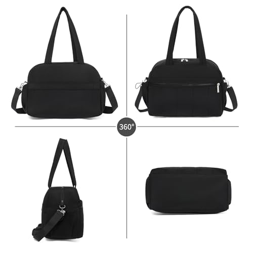 Handbag for Women Yoga Bag Large Capacity Yoga Pad Buckle with Shoe Compartment Water Bottle Sports Gym Bag Travel - color: D02-3 Black