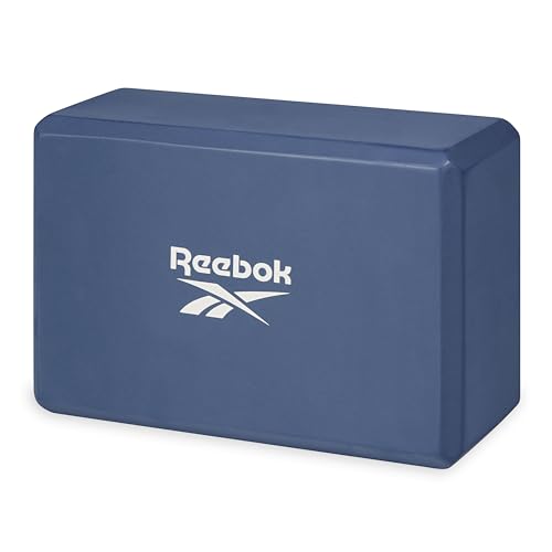 Reebok Solid Yoga Block, 4” x 6” x 9” Yoga Brick with Lightweight Support for Flexibility, Balance & Alignment, Portable Foam Block for Fitness, Home Workout, Stretching & More