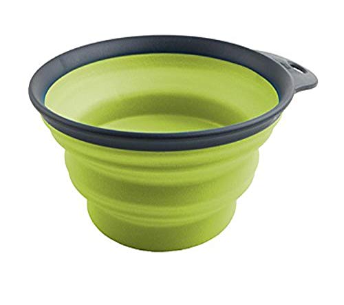 Dexas Popware for Pets Collapsible Travel Cup, Large, Gray/Green - color: Gray/Green, size: Large/2 Cup