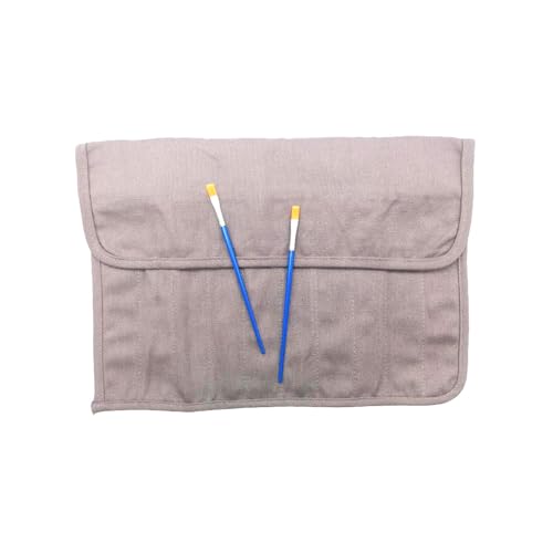 Funny live Paint Brush Holder Art Supplies, Artist Brush Holder & Storage Organizer Roll-Up Case Bag, Protect Acrylic Oil Watercolor Paintbrushes (Gray 20 Slot Pockets) - color: Gray 20 Slot Pockets
