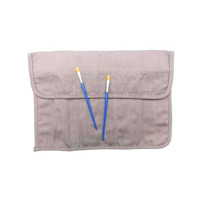 Funny live Paint Brush Holder Art Supplies, Artist Brush Holder & Storage Organizer Roll-Up Case Bag, Protect Acrylic Oil Watercolor Paintbrushes (Gray 20 Slot Pockets) - color: Gray 20 Slot Pockets