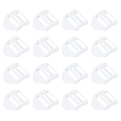 uxcell Plastic Ladder Slider Adjustable Buckles | Tension Lock Tri-Glides for Belt Backpack Straps Part Replacement - color: White, size: 1"