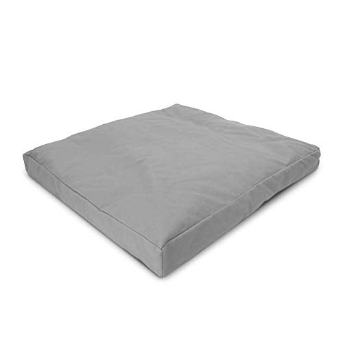 Bean Products Zabuton Meditation Cushion, Cotton Filled Pillow - Stone Gray | 2 Piece Standard Meditation Cushion, Washable Removable Cover, Comfortable Kneeling Pad, 24x24x2 100% Cotton - Made in USA - color: Stone Gray, size: Standard 24x24x2