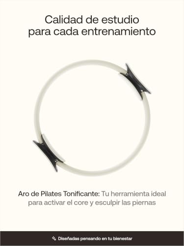BetterMe Toning Pilates Ring – Magic Circle Pilates Ring for Strength & Flexibility – 15 Inch Fitness Ring for Home Pilates & Yoga Workouts - color: Ivory