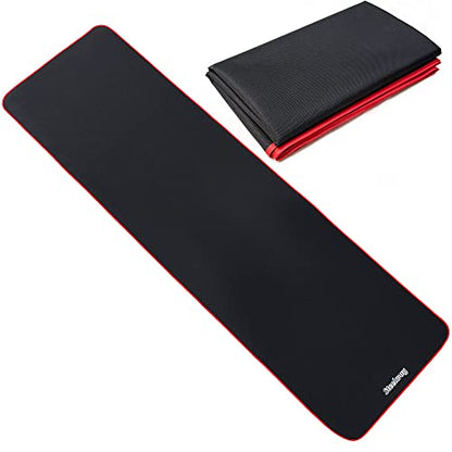 Exercise Mat for AB Roller AB Mat Thin, Long Foldable Gym Mats for Home Gym, Indoor and Out door exercises, Black Picnic Mat for One Person,99'x29'