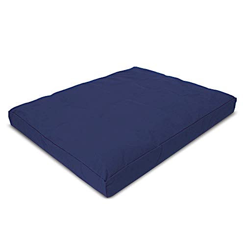 Bean Products Large Zabuton Meditation Cushion, Cotton Filled - Navy | 2 Piece Large Meditation Cushion, Washable Removable Cover, Comfortable Kneeling Pad, 32x26x3 100% Cotton - Made in USA - color: Navy, size: Premium 32x26x3