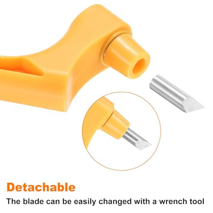 HARFINGTON Craft Cutting Tools 15/30/45 Degree Blades 360 Degree Rotating Blade Stainless Steel Cutter Pen Knife with Mat for DIY Crafts Stencils Scrapbooks, Yellow - color: Yellow