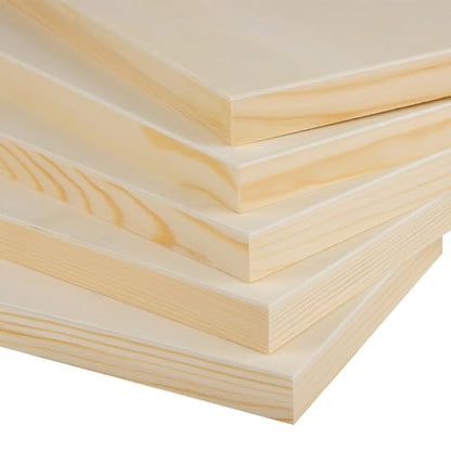 Aodaer 8 Pack Wood Panels 6 x 12 Inch Wooden Panels Canvas Unfinished Craft Wood Boards Panels for Art Crafts Acrylic and Oil Painting Pouring DIY Projects - size: 6 x 12 Inch