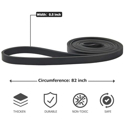 Pull Up Bands, Resistance Bands, Pull Up Assistance Band Exercise Bands for Men & Women Working Out, Body Stretching, Physical Therapy, Muscle Training - color: Black