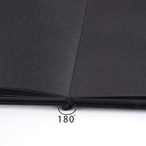 5x5 Inch Black Paper Sketchbook,Small Hardcover Mixed Media Sketch Pad | PU Cover,150 GSM Acid Free Artist Drawing Paper,Travel Journal Blank Notebook for Adults Sketching,Illustration. - color: 110gsm PU-black paper sketchbook
