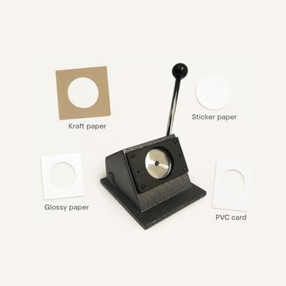 1 Inch Circle Punch Cutter Button Maker Machine for Paper Craft, DIY Hole Die Cutting Tool