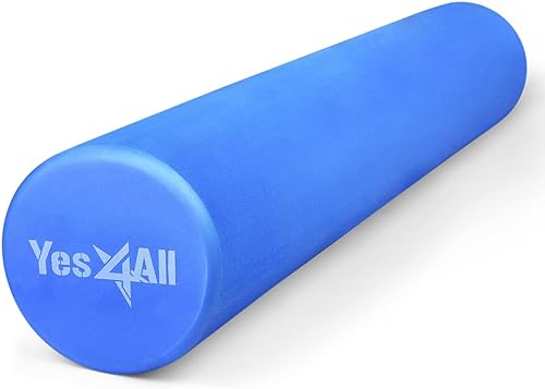 Yes4All EVA Firm Foam Roller for Back - Round Back Roller for Exercise, Yoga & Pilates 12/18/24/36 inch - color: A. Blue, size: 36-inch, style: 36-inch