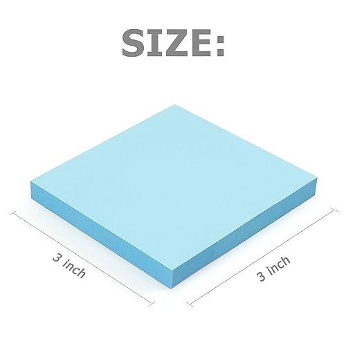 Sticky Notes 3x3 in, Bright Colors Self-Stick Pads, 8 Pads, 85 Sheets/Pad | Total 680 Sheets - color: 8 Pads 3x3 in Bright Colors Sticky Notes