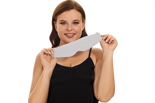 ALASKA BEAR Side Sleeper Sleep Mask, Patented, 100% Blackout, Pale Grey - color: A2 Pale Gray
